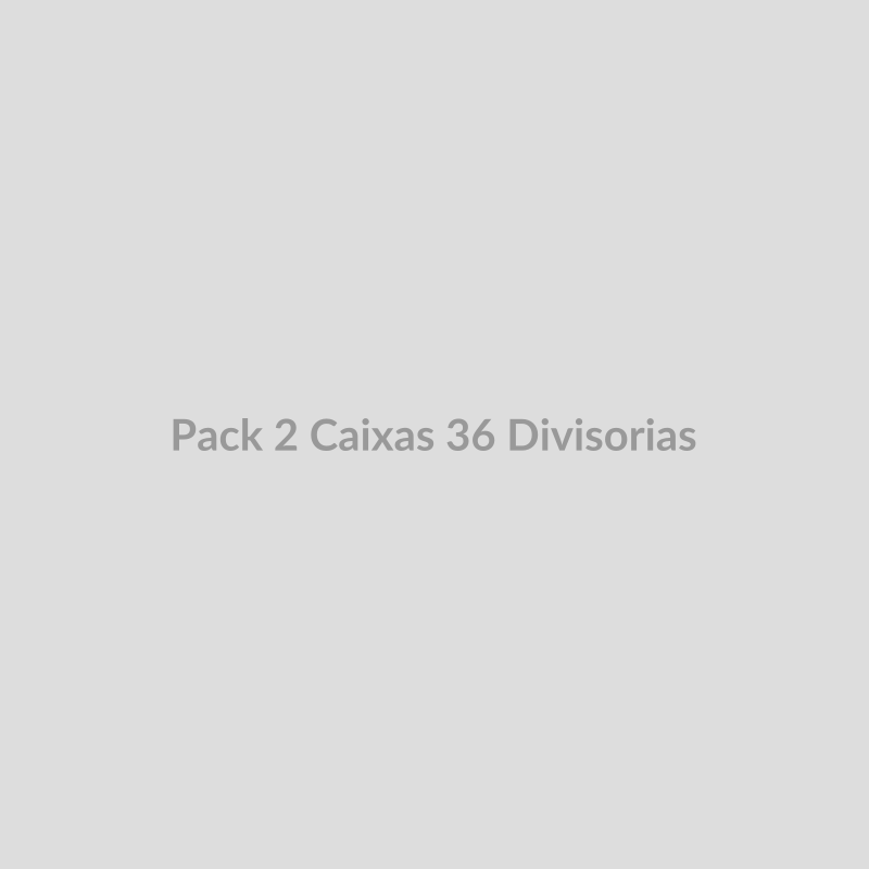 Pack de 2 caixas organizadoras transparentes com 36 divisórias