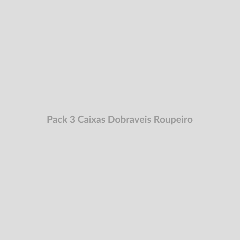 Pack de 3 caixas dobráveis para roupeiro