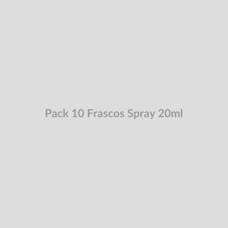 Pack de 10 frascos spray transparentes de 20ml